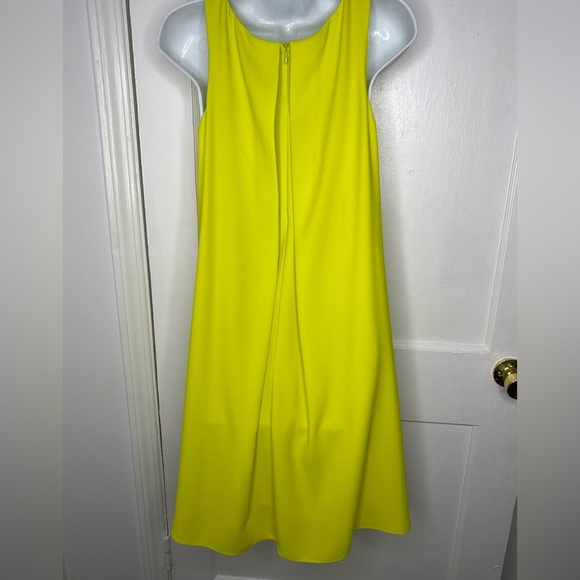 LAUREN RALPH LAUREN Pocket Crepe A-line Acid Green Sleeveless Dress 8 - Picture 5 of 10